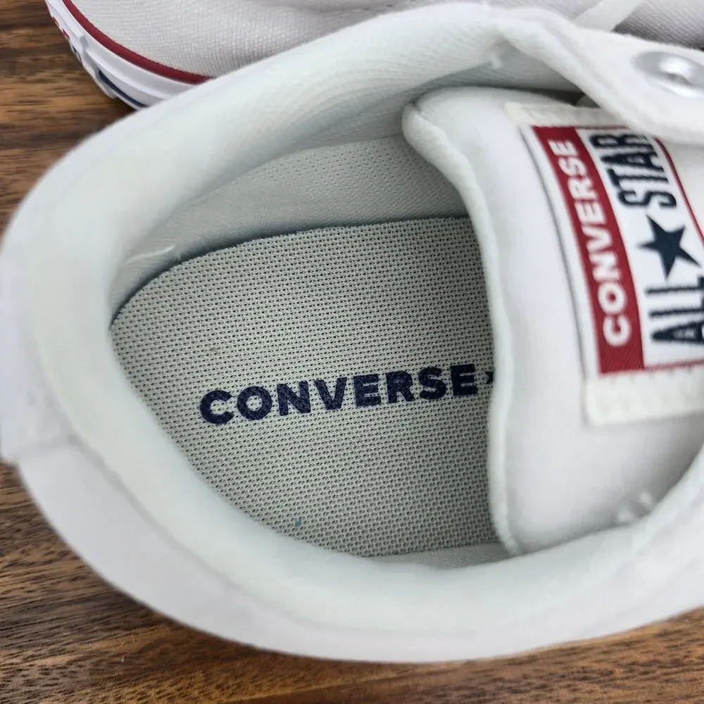 Converse Chuck Taylor All Star Shoes 7Y White Canvas Slip On Athletic Sneakers